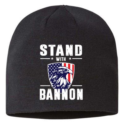 I Stand With Bannon Patriotic Sustainable Beanie