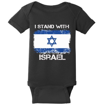 I Stand With Israel Support Israel Love Israeli Brotherhood Baby Bodysuit