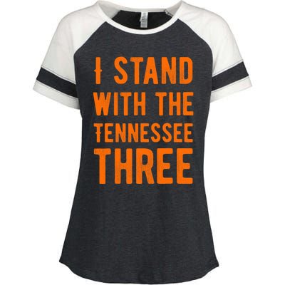 I Stand With The Tennessee Three Enza Ladies Jersey Colorblock Tee