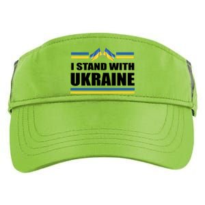 I Stand With Ukraine Ukrainian Flags Adult Drive Performance Visor