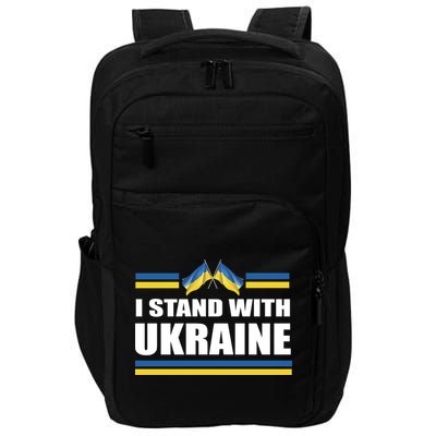 I Stand With Ukraine Ukrainian Flags Impact Tech Backpack