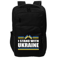 I Stand With Ukraine Ukrainian Flags Impact Tech Backpack