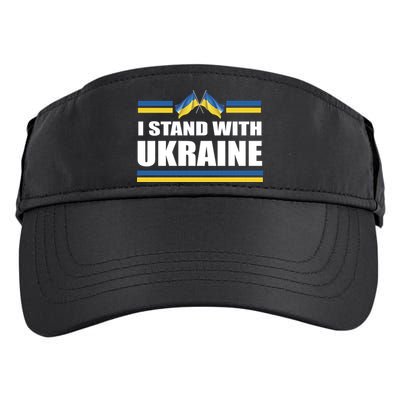 I Stand With Ukraine Ukrainian Flags Adult Drive Performance Visor