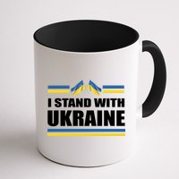 I Stand With Ukraine Ukrainian Flags Mug