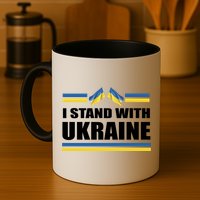 I Stand With Ukraine Ukrainian Flags Mug