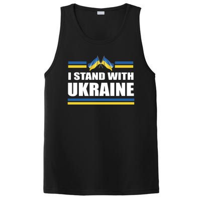 I Stand With Ukraine Ukrainian Flags PosiCharge Competitor Tank