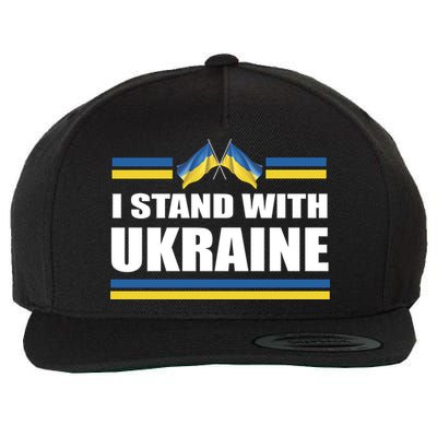 I Stand With Ukraine Ukrainian Flags Wool Snapback Cap