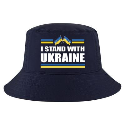 I Stand With Ukraine Ukrainian Flags Cool Comfort Performance Bucket Hat