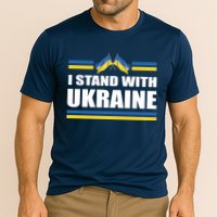 I Stand With Ukraine Ukrainian Flags Performance Shirt
