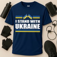 I Stand With Ukraine Ukrainian Flags Performance Shirt
