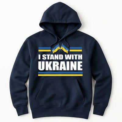 I Stand With Ukraine Ukrainian Flags Hoodie