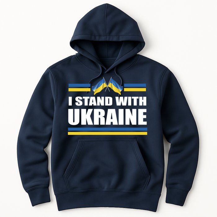 I Stand With Ukraine Ukrainian Flags Hoodie