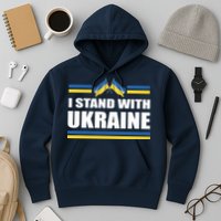 I Stand With Ukraine Ukrainian Flags Hoodie