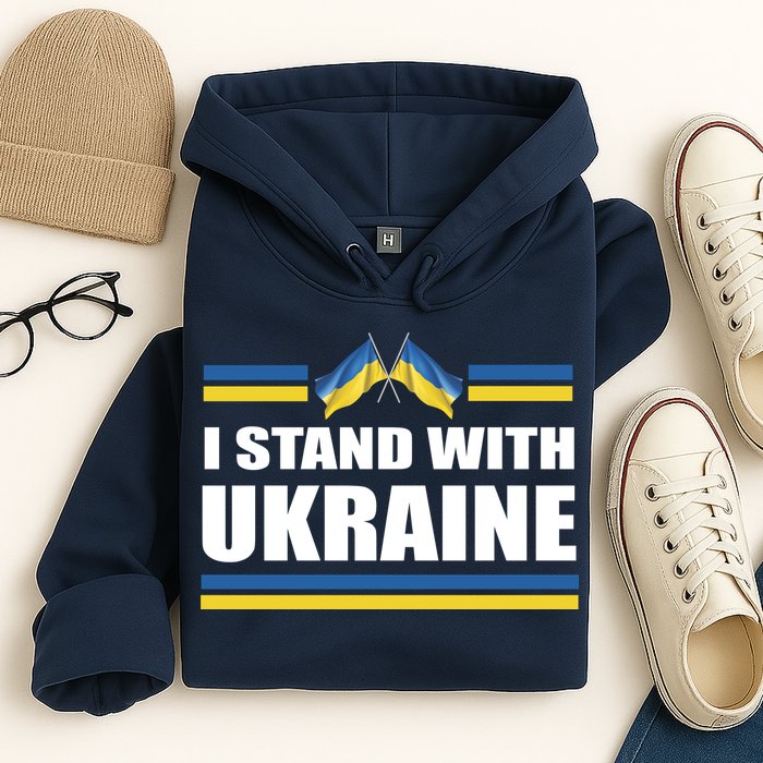 I Stand With Ukraine Ukrainian Flags Hoodie