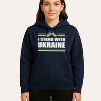 I Stand With Ukraine Ukrainian Flags Hoodie