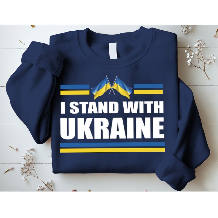 I Stand With Ukraine Ukrainian Flags Sweatshirt