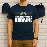 I Stand With Ukraine Ukrainian Flags T-Shirt