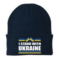 I Stand With Ukraine Ukrainian Flags Beanie