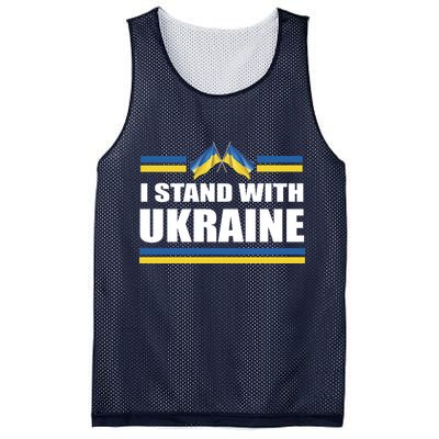 I Stand With Ukraine Ukrainian Flags Mesh Reversible Basketball Jersey Tank