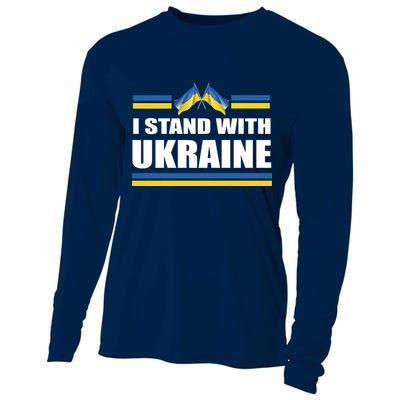 I Stand With Ukraine Ukrainian Flags Cooling Performance Long Sleeve Crew