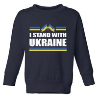 I Stand With Ukraine Ukrainian Flags Toddler Sweatshirt