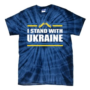 I Stand With Ukraine Ukrainian Flags Tie-Dye T-Shirt