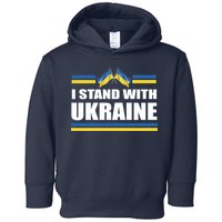 I Stand With Ukraine Ukrainian Flags Toddler Hoodie