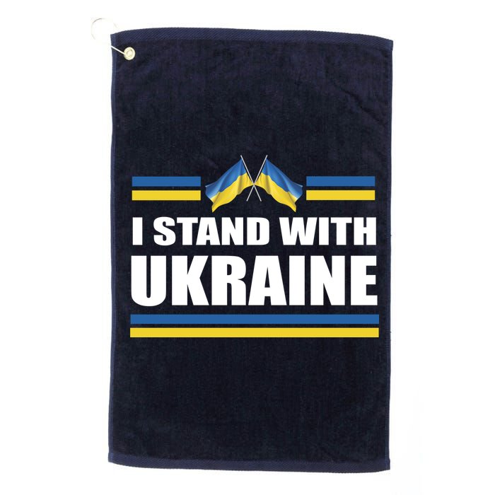 I Stand With Ukraine Ukrainian Flags Golf Towel