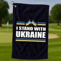 I Stand With Ukraine Ukrainian Flags Golf Towel