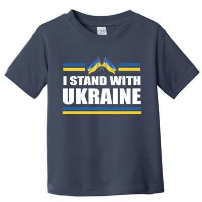 I Stand With Ukraine Ukrainian Flags Toddler T-Shirt