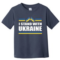 I Stand With Ukraine Ukrainian Flags Toddler T-Shirt