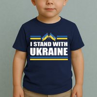 I Stand With Ukraine Ukrainian Flags Toddler T-Shirt