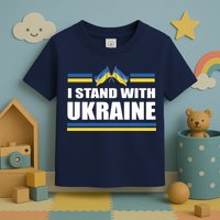 I Stand With Ukraine Ukrainian Flags Toddler T-Shirt
