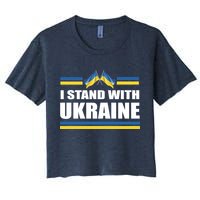 I Stand With Ukraine Ukrainian Flags Crop Top