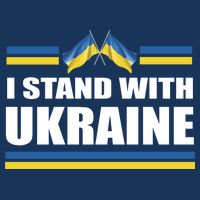 I Stand With Ukraine Ukrainian Flags Womens T-Shirt
