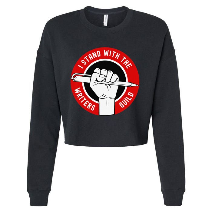 I stand with the writers guild of america WGA Cropped Pullover Crew