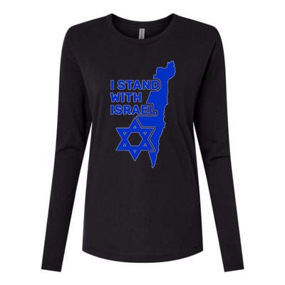 I Stand With Israel Support Israel Love Israeli Brotherhood Womens Cotton Relaxed Long Sleeve T-Shirt