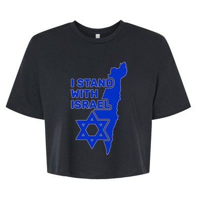 I Stand With Israel Support Israel Love Israeli Brotherhood Bella+Canvas Jersey Crop Tee