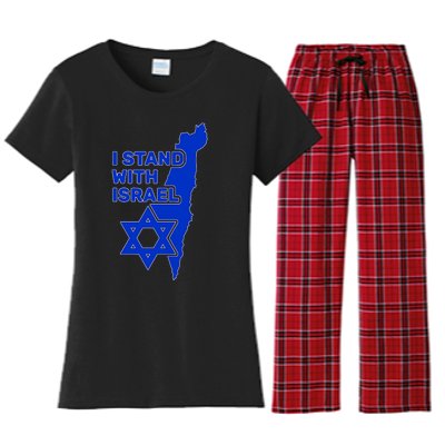 I Stand With Israel Support Israel Love Israeli Brotherhood Women's Flannel Pajama Set