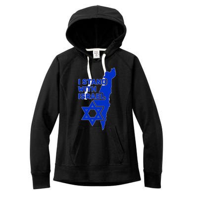 I Stand With Israel Support Israel Love Israeli Brotherhood Women's Fleece Hoodie