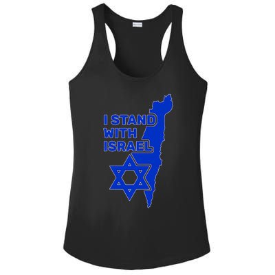 I Stand With Israel Support Israel Love Israeli Brotherhood Ladies PosiCharge Competitor Racerback Tank