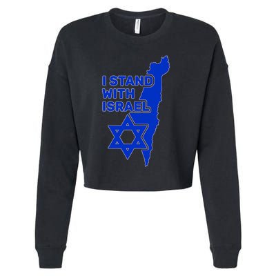 I Stand With Israel Support Israel Love Israeli Brotherhood Cropped Pullover Crew