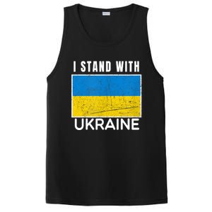 I Stand With Ukraine Flag For Ukrainian Lover Gift PosiCharge Competitor Tank