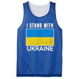 I Stand With Ukraine Flag For Ukrainian Lover Gift Mesh Reversible Basketball Jersey Tank