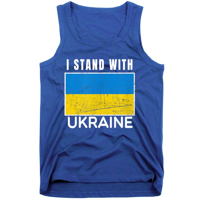 I Stand With Ukraine Flag For Ukrainian Lover Gift Tank Top