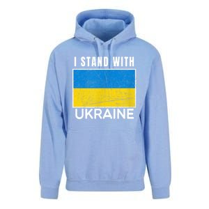 I Stand With Ukraine Flag For Ukrainian Lover Gift Unisex Surf Hoodie