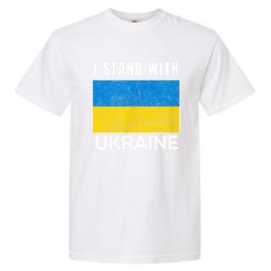 I Stand With Ukraine Flag For Ukrainian Lover Gift Garment-Dyed Heavyweight T-Shirt