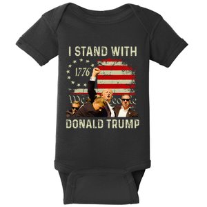 I Stand With Trump Funny Trump 2024 Baby Bodysuit