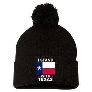 I Stand With Texas Scotus Pom Pom 12in Knit Beanie