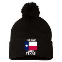 I Stand With Texas Scotus Pom Pom 12in Knit Beanie